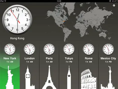 Features of the World Clock Screensaver