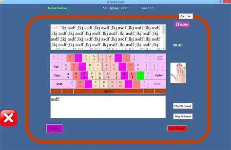 Features of Typing Tutor Junior