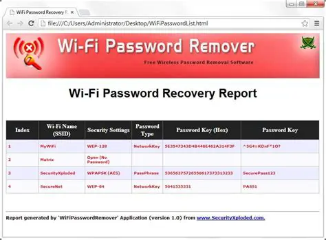 Features of WiFi Password Remover