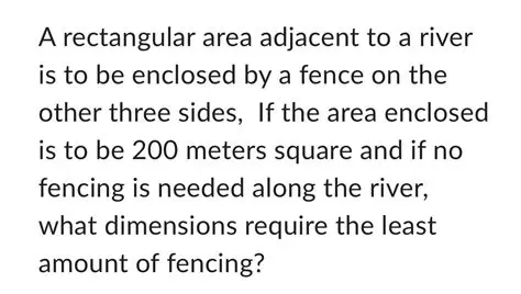 Fencing a rectangular area