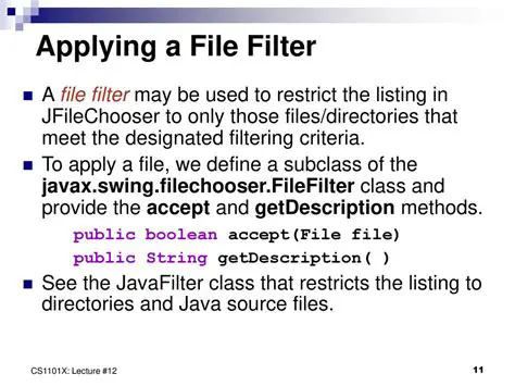 File Listing and Filtering