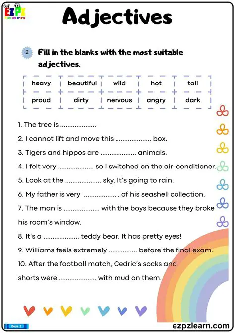 Filling in the Blanks with Suitable Forms of Adjectives