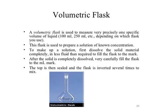 Filling the Volumetric Flask