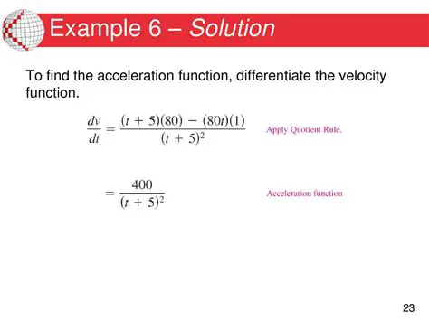 Finding the Acceleration Function