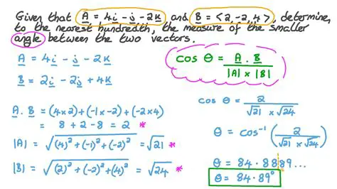 Finding the Cosine of the Angle Between Two Vectors