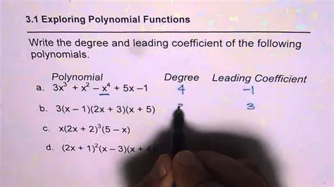 Finding the Degree and Leading Coefficient of the Given Polynomial