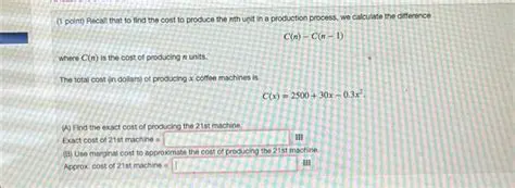 Finding the Exact Cost of Producing the 21st Machine