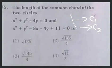 Finding the Length of the Common Chord