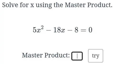 Finding the Master Product