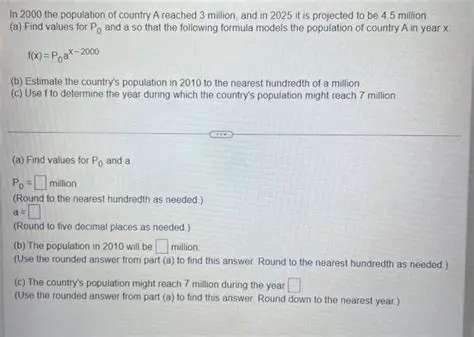Finding the Population of Country A