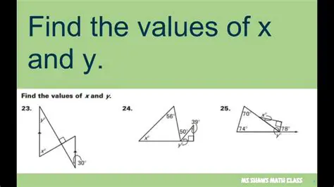 Finding the Value of X and y