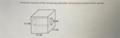 Finding the Volume of the Remaining Solid