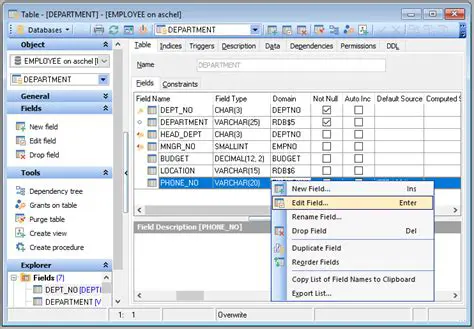 Firebird Objects Management