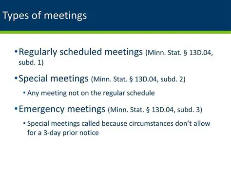 For Regularly Scheduled Meetings