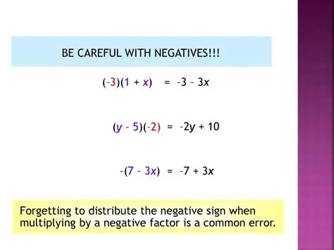 Forgetting to distribute the negative sign