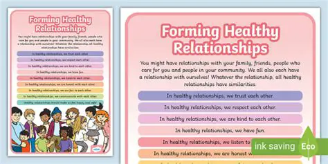 Form healthy relationships