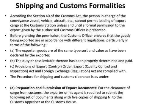 Formalities and Conventions