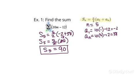Formula for the Sum of a Finite Series