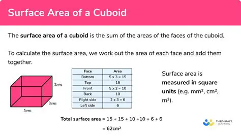 Formula for Total Surface Area of a Cuboid
