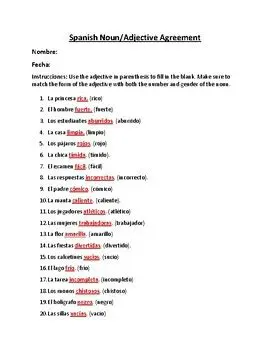 Frequently Asked Questions about Adjective Agreement in Spanish