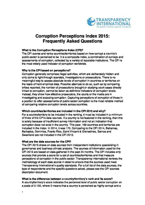 Frequently Asked Questions about Corruption