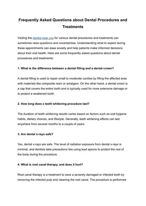 Frequently Asked Questions About Dental Care