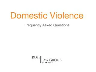Frequently Asked Questions About Domestic Violence and Abuse