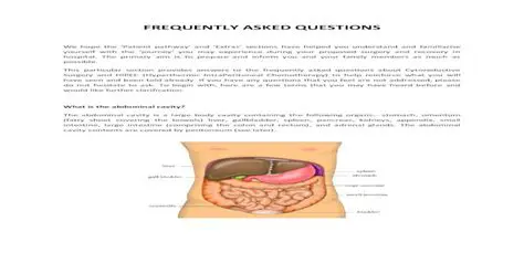 Frequently Asked Questions about Peritoneal Metastasis