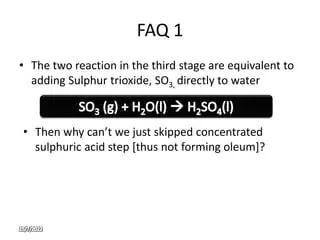Frequently Asked Questions about the Sulfur Trioxide Decomposition Reaction