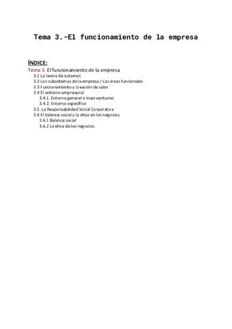 Funcionamiento de la empresa