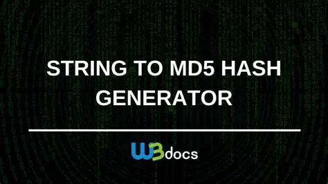 Generate MD5 Hash of a string