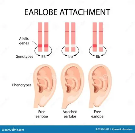 Genetic Basis of Unattached Earlobes and Attached Earlobes