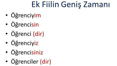 Ggz ek fiilin genis zamani
