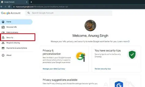 Go to the Google Account settings