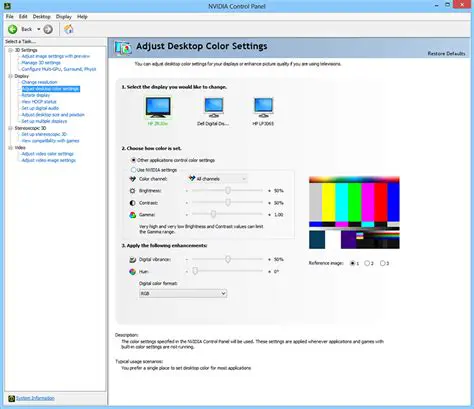 Graphics settings adjustments