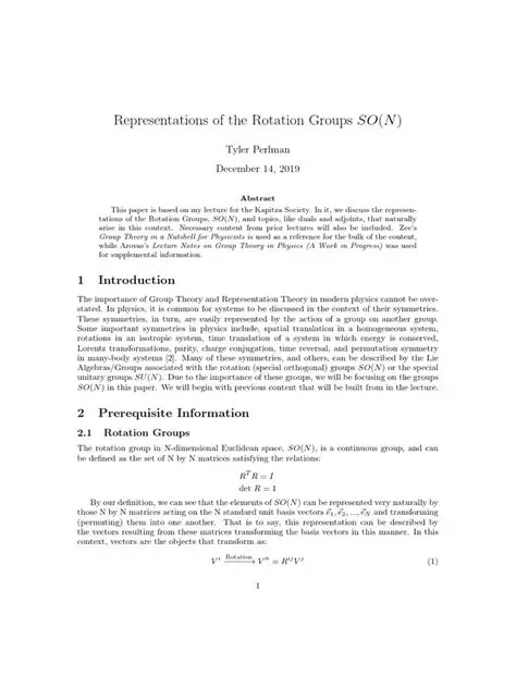 Group Theory and Representation Theory
