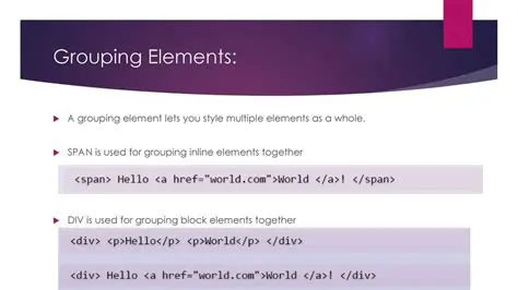 Grouping Elements by Properties