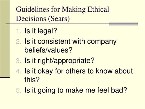 Guidelines for Making Ethical Decisions