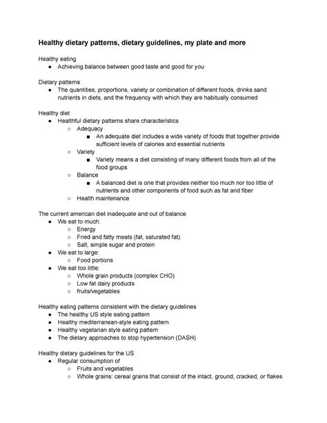 Guidelines Promote Healthy Dietary Patterns Across Preferences and Cultures
