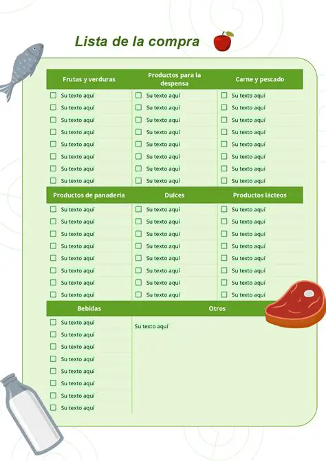 Hacer una lista de compras