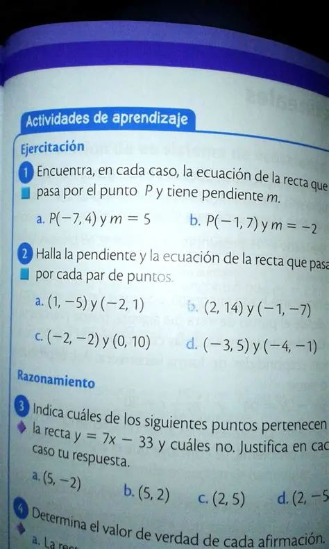 Hallar la pendiente de la recta AB