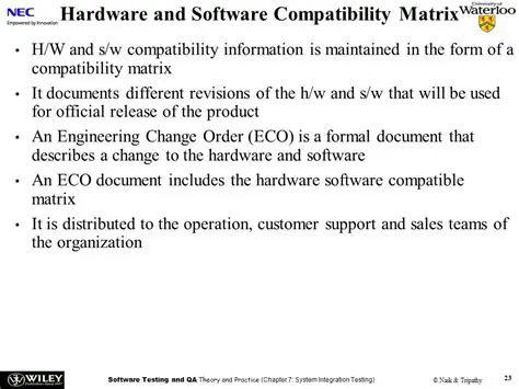 Hardware and software compatibility