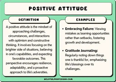 Having a positive attitude