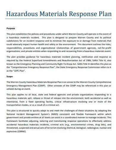 Hazardous materials response