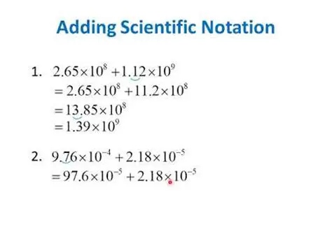 How to Add Scientific Notations