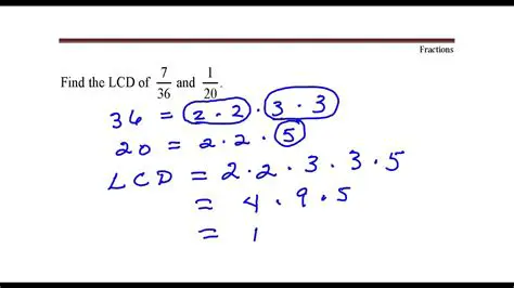 How to Find the LCD of a List of Fractions