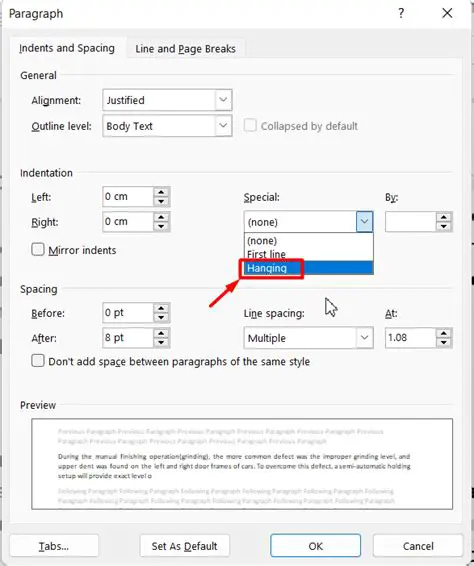 How to Indent Keywords Aligned