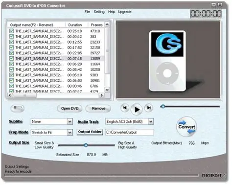 How to Use Cucusoft iPod Video Converter