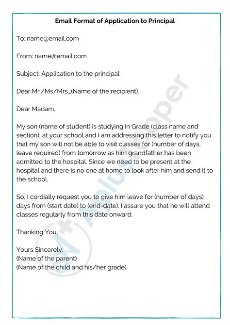 How to Write an Application to Principal