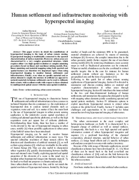 Human Settlement and Infrastructure